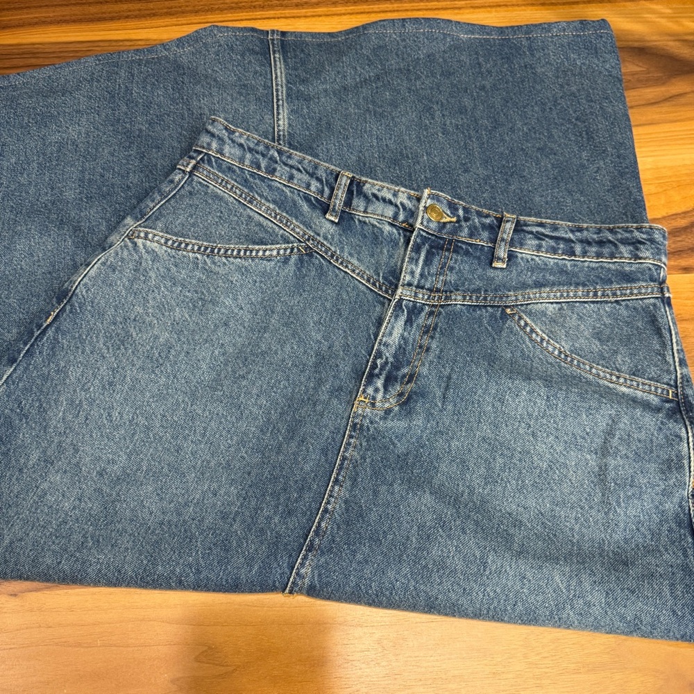 We The Free Denim Maxi Skirt